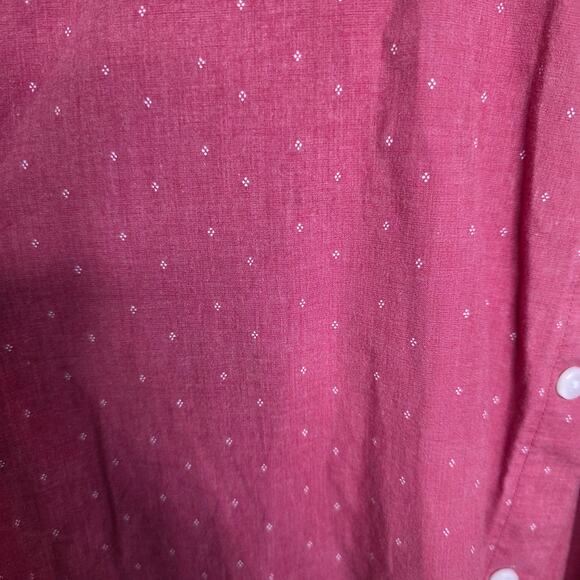 J.Crew Brick Red White Mini Marquee Print Slim Fit Long Sleeve, Mens, Large - Picture 4 of 7